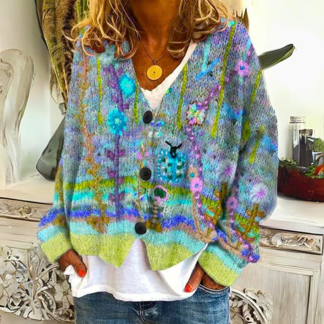 Hannah | Kuscheliger farbenfroher Pullover