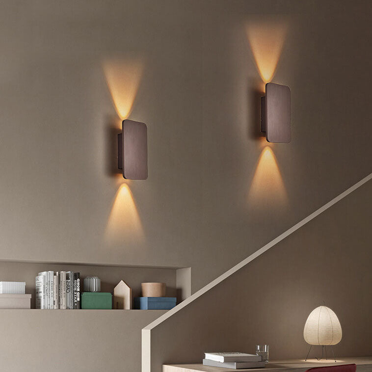 Nordic Minimalist Glas Rechteckige LED Wandleuchte 2-Licht