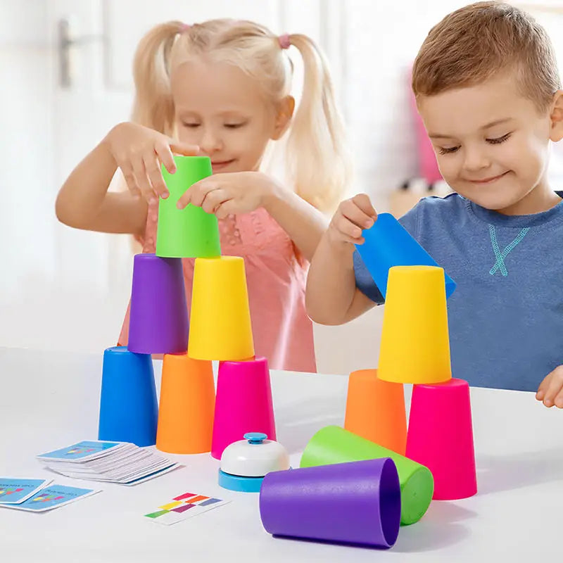 Montessori Stapelbecher Bildungs-Spielzeug