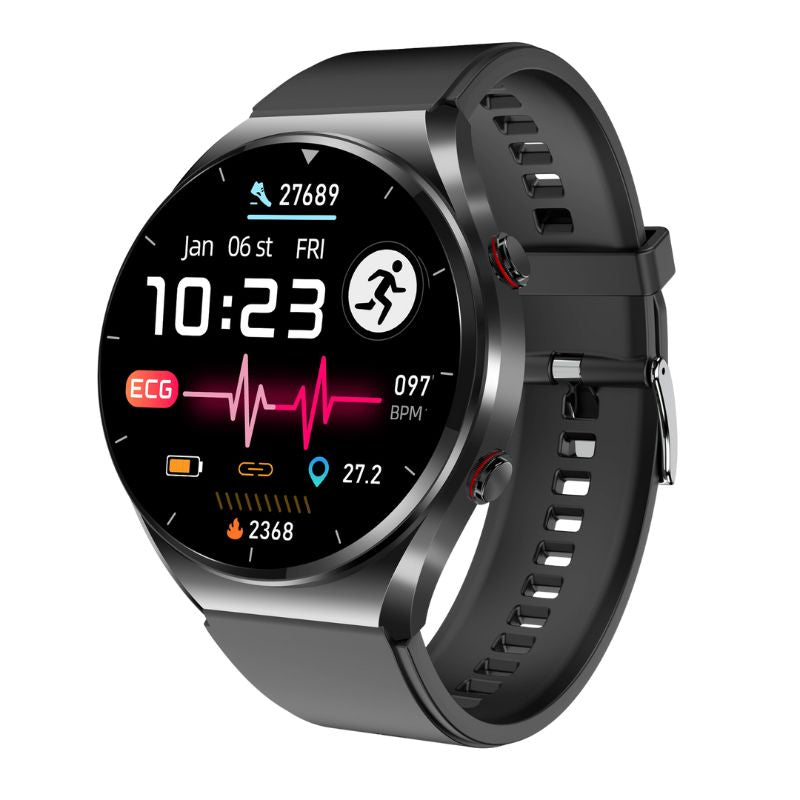 Ein-Klick Blutzucker Blutdruck EKG/EKG HRV Herzüberwachung Suga Pro Gesundheits Smartwatch