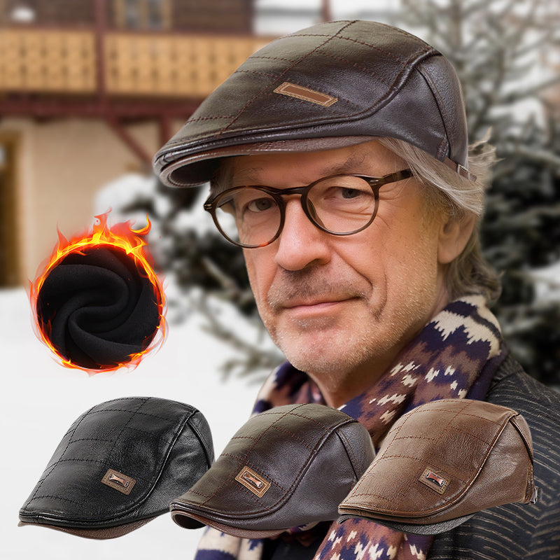 ElderLux Plüsch Leder Baret | Gemütliche Eleganz für ein warmes Wintererlebnis