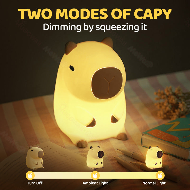 SquishBara | Capybara Squishy Nachtlicht Ideales Geschenk für Alle Altersgruppen