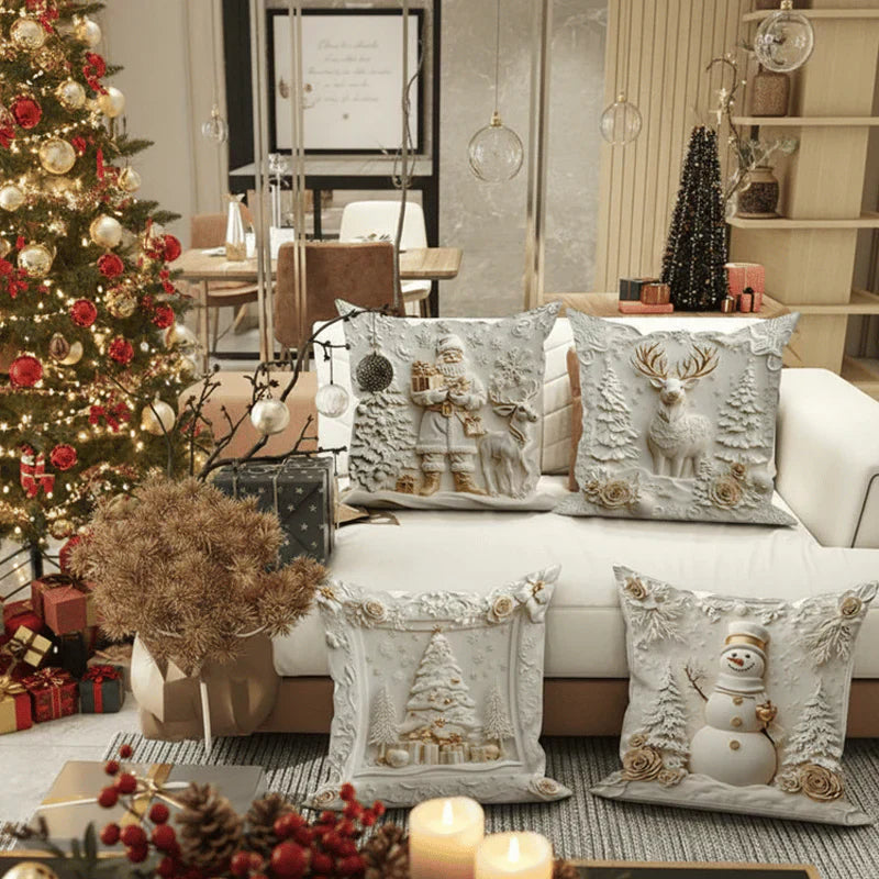 DecorCovers | 3D Weihnachts Dekorative Hüllen Set von 4 Einheiten