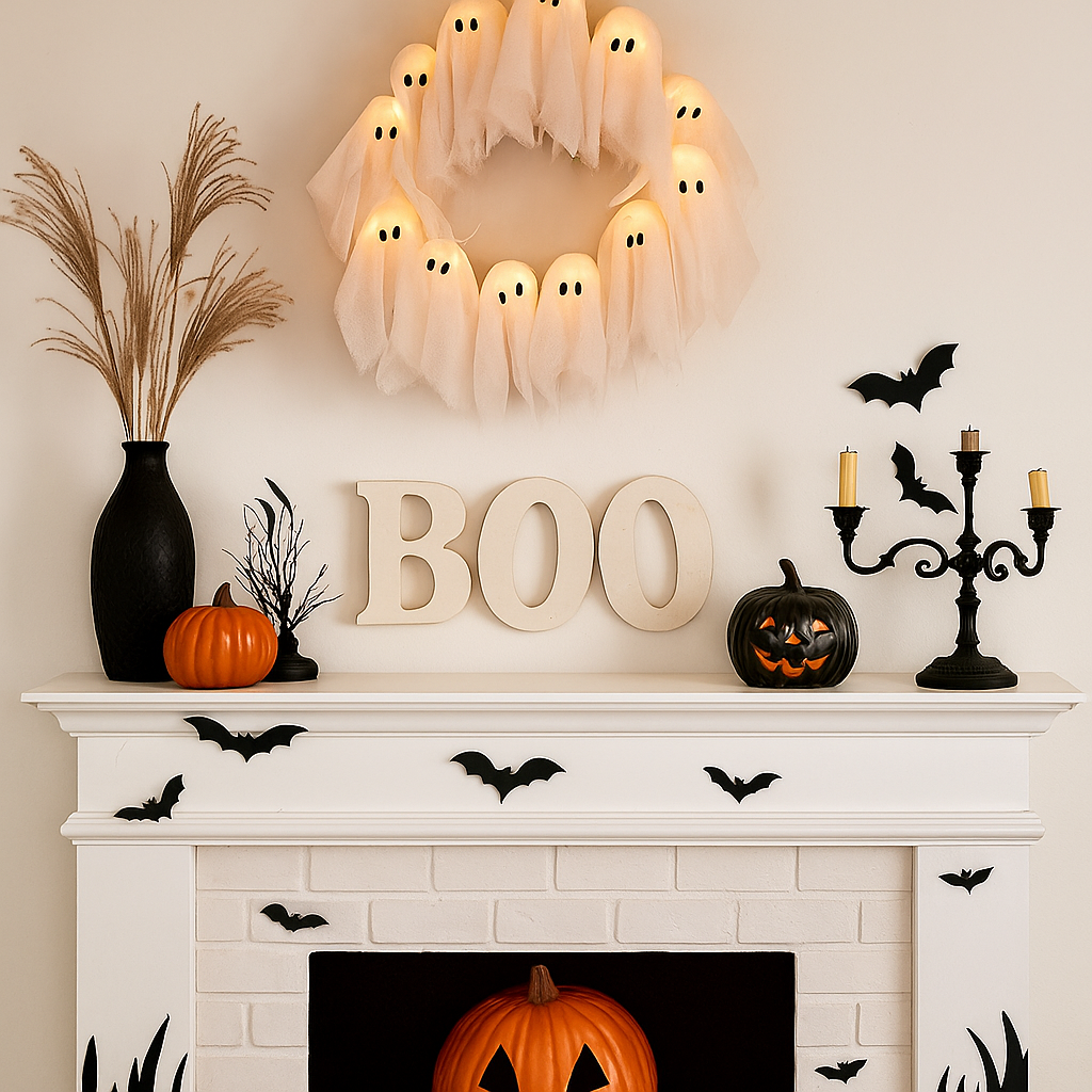 HauntGlow Halloween Kranz | Verzaubernder Glow-Kranz für einen gruseligen festlichen Touch