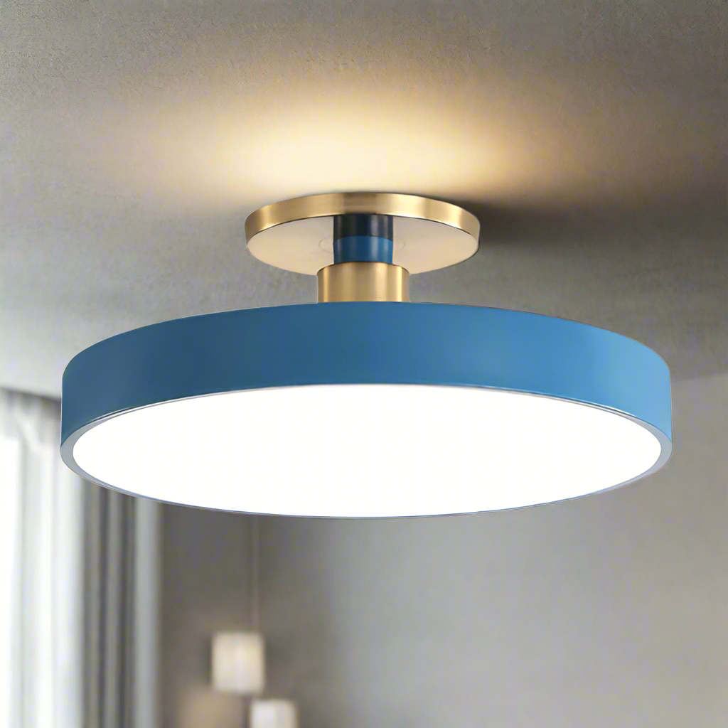 Runde Deckenleuchte im nordischen Stil, Acryl, LED, halbspiralige Deckenleuchte für das Schlafzimmer