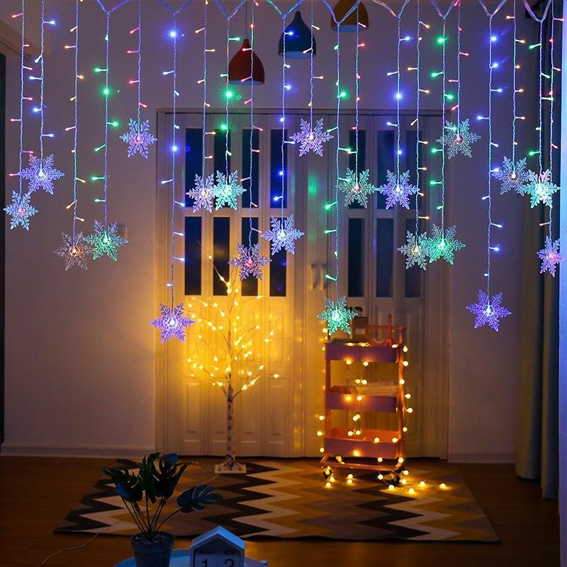 LED Weihnachtsvorhangbeleuchtung – Dekorative und Wiederverwendbare Festbeleuchtung