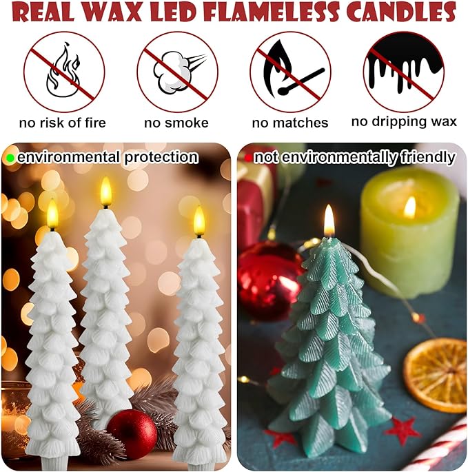 Flammenlose LED Kerzen mit Fernbedienung – Realistisches 3D-Flackermodell LumaGlow