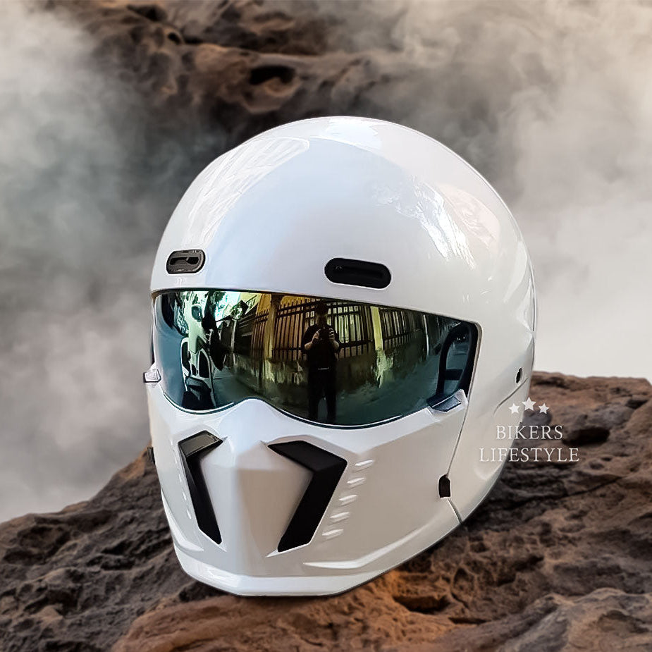 Retro Klassischer Motorradhelm DOT- und ECE-zugelassen Zeitloses Design