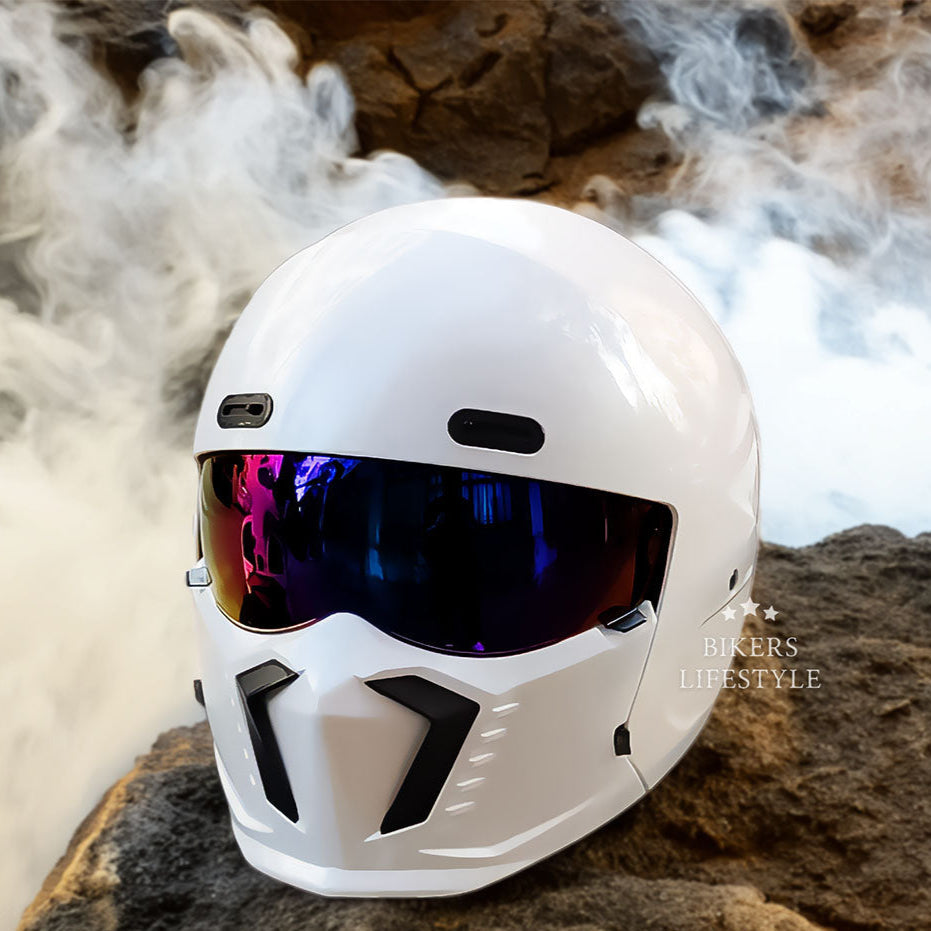 Retro Klassischer Motorradhelm DOT- und ECE-zugelassen Zeitloses Design