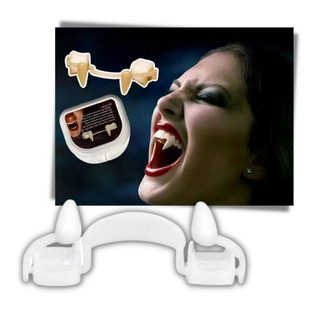Einfahrbare Vampirzähne 2er-Pack