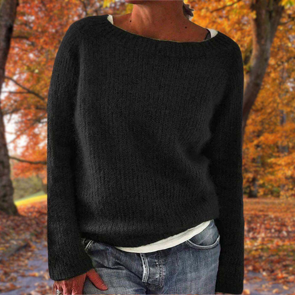 Luxe Damen Wollpullover – Weicher Merinowoll Herbstpullover