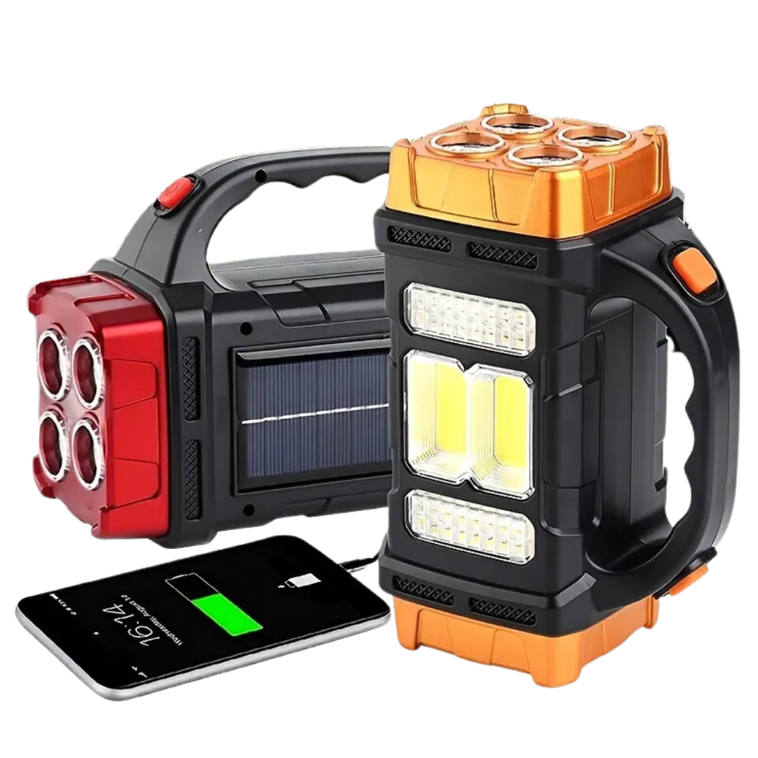 PowerBeam 4-in-1 Not Taschenlampe – Powerbank & Solarenergie für das Überleben im Freien