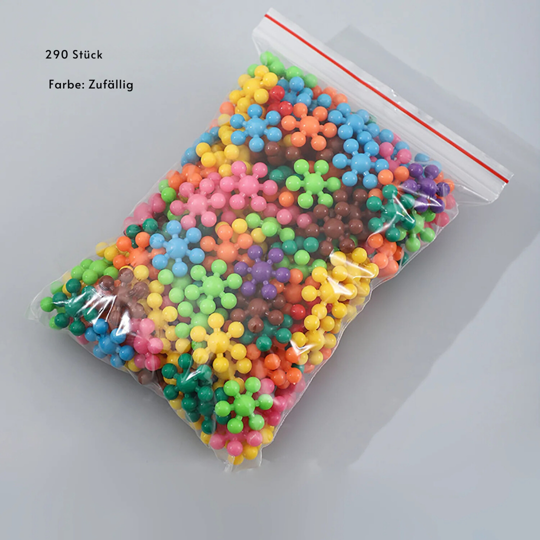 LuxeMontessori Schneeflocken Bauklötze | Elegante und pädagogische Bauklötze für kreative Entwicklung und Spielspaß