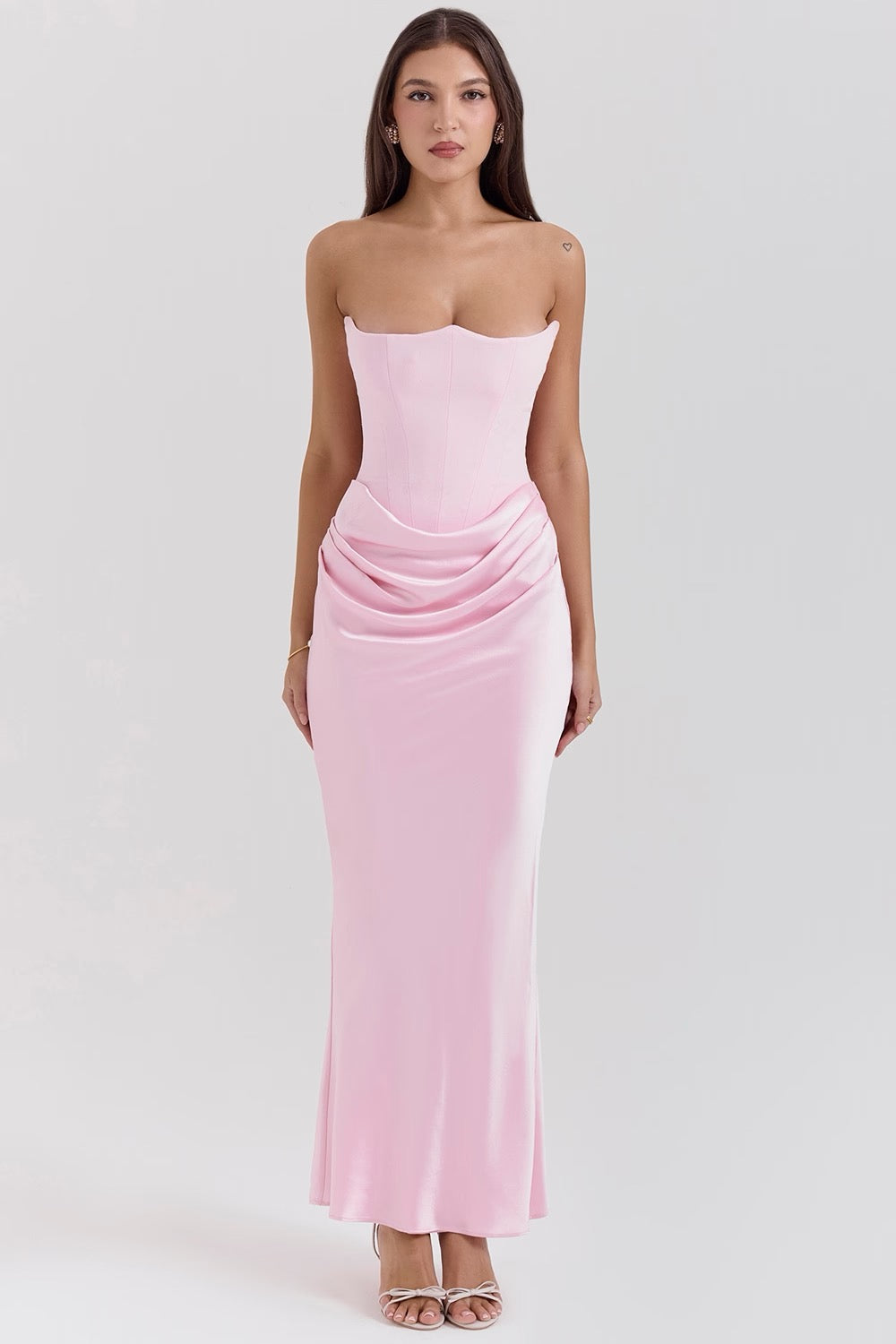 Mia Luxe – trägerloses Maxikleid | Elegantes und vielseitiges Kleid für jeden Anlas