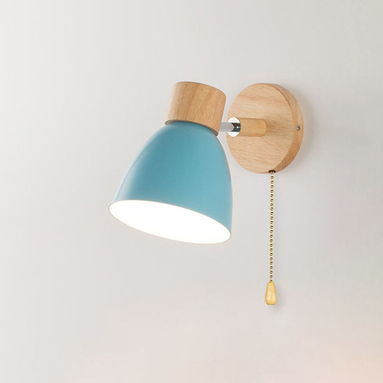 Moderner Minimalistischer Holzkonus LED Wandleuchte | 1-Lampe
