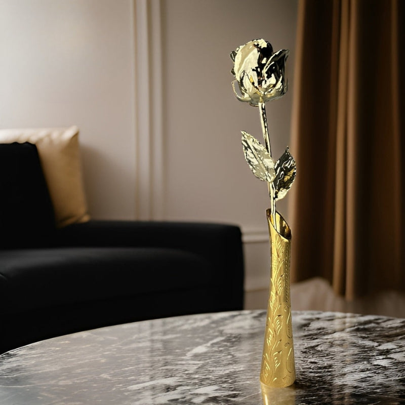 GoldBloom – 24K Goldbeschichtete Echte Rose Für Die Ewigkeit Bewahrt