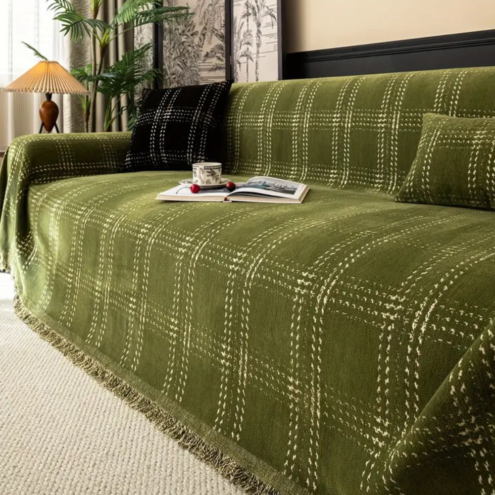 Bankbeschützer mit Rautenmuster – Schützender Bankbezug für das Sofa