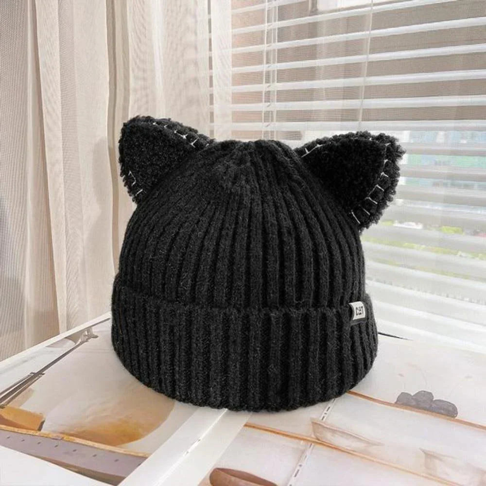 Katzenohr Wintermütze CosyCharm – Weiche Strickmütze für Damen mit verspieltem Design