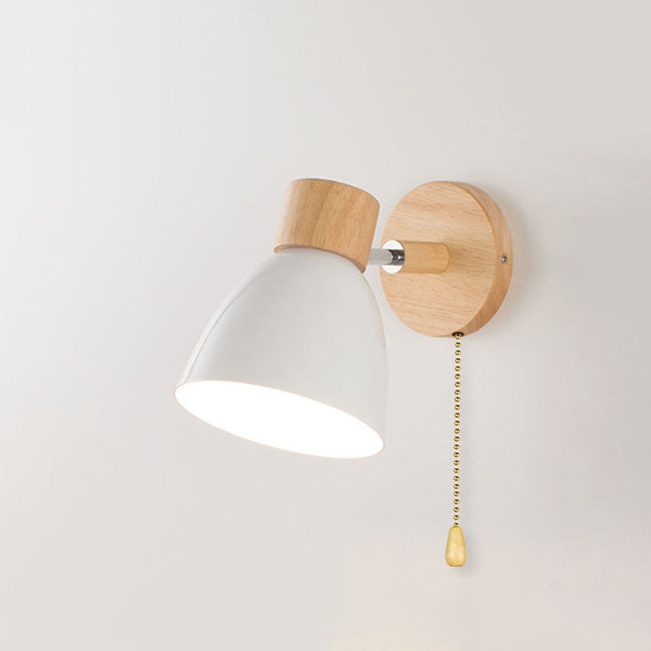 Moderner Minimalistischer Holzkonus LED Wandleuchte | 1-Lampe