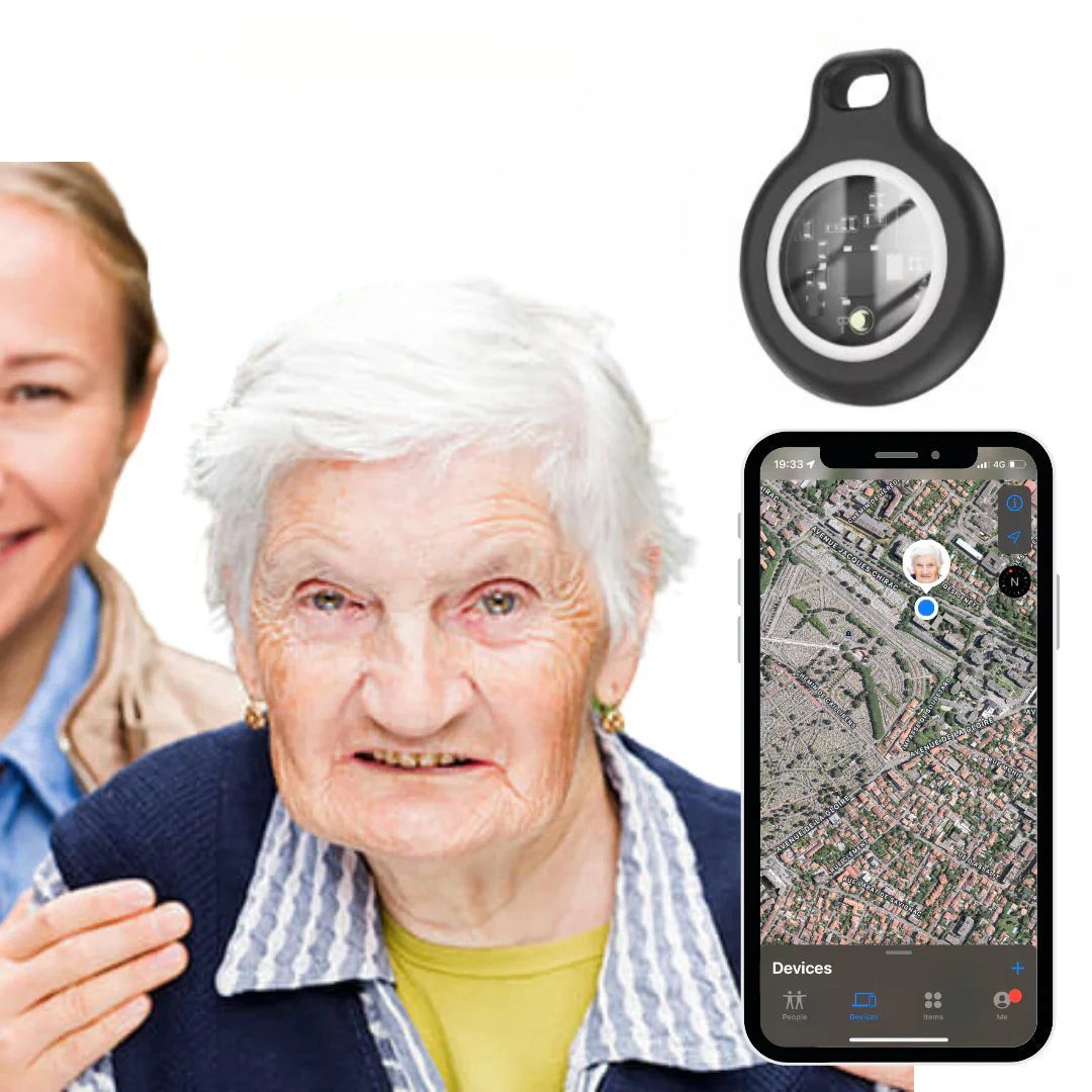 GPS-Tracker für Senioren mit wasserdichtem Gehäuse und Live-Standortupdates
