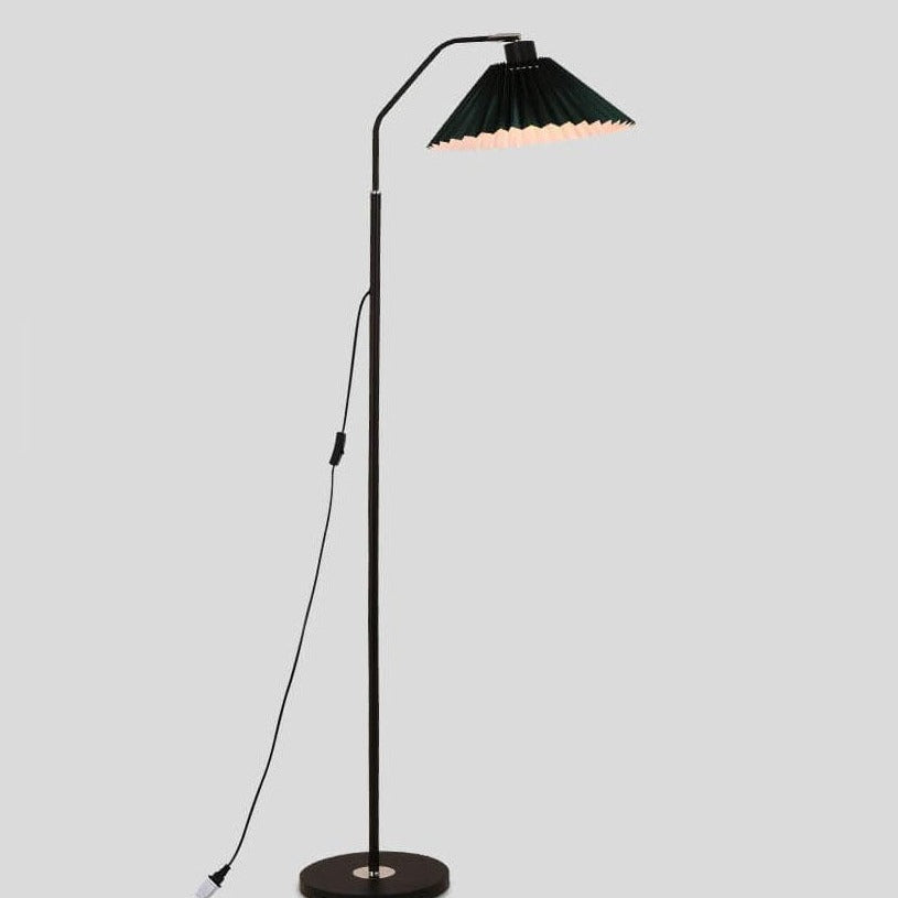 Minimalistische LED Stehlampe mit Faltbarem Stoffschirm