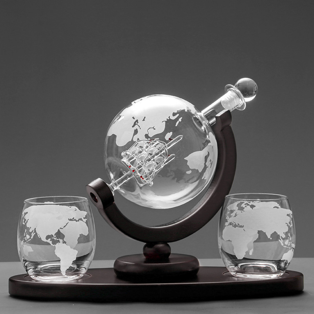AtlasWhisk | Whiskey Globe Set Premium Trinkglas für Enthusiasten