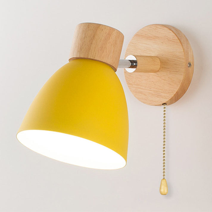 Moderner Minimalistischer Holzkonus LED Wandleuchte | 1-Lampe