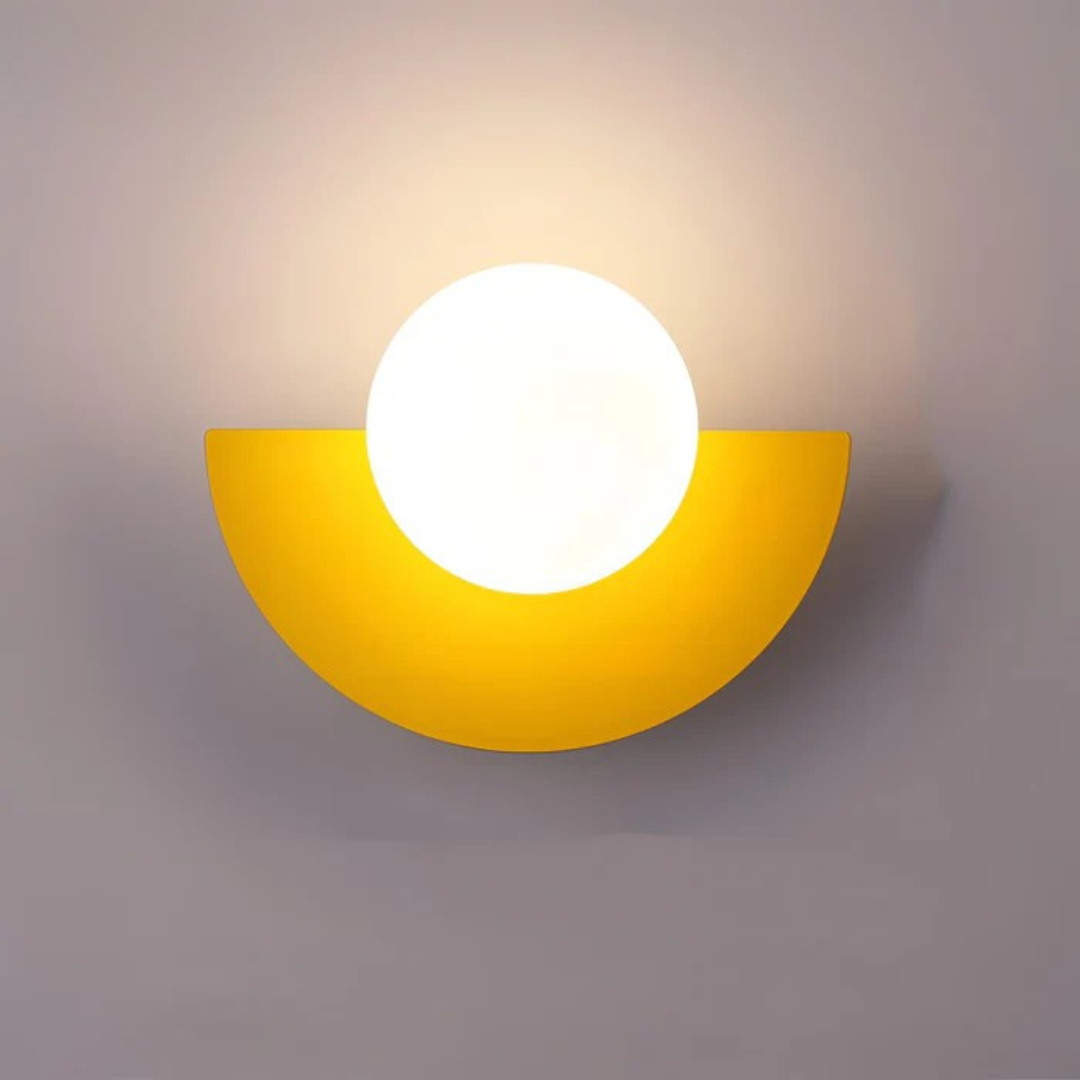 Moderner minimalistischer Glasglobus-Wandstrahler LED 1-Licht