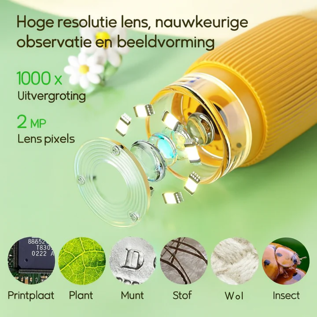MicroVision Mini Mikroskop | Entdecke die verborgene Welt mit diesem leistungsstarken digitalen Mikroskop