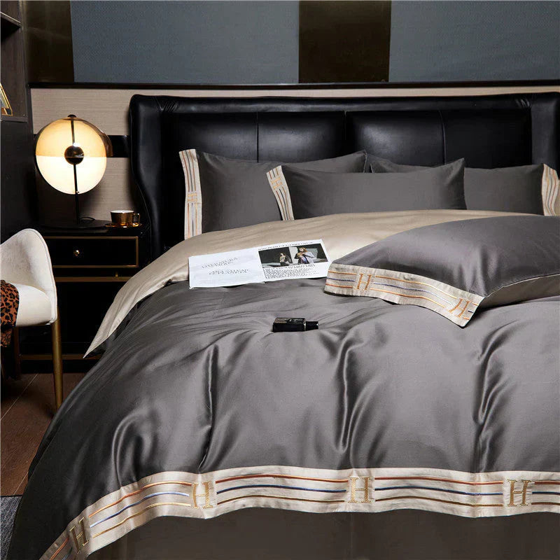 Luxe Satin Baumwoll Bettwäsche Set für das Schlafzimmer