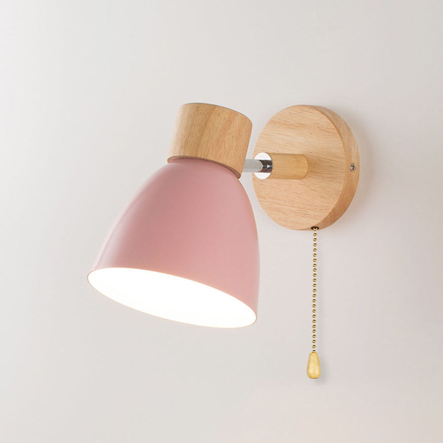 Moderner Minimalistischer Holzkonus LED Wandleuchte | 1-Lampe