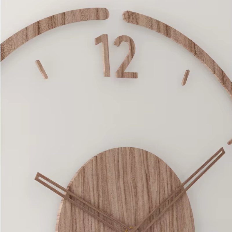 Moderne Wanduhr aus Holz – Minimalistisches und elegantes Design für das Wohnzimmer