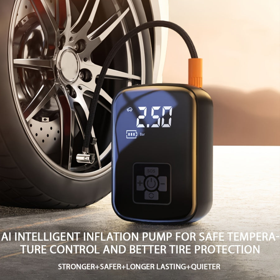 AirPump Pro - Tragbarer Luftkompressor mit Digitalanzeige & LED-Licht