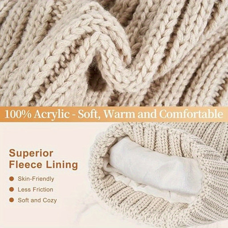 WinterWarm 3-in-1 Set – Mütze, Schal und Touchscreen-Handschuhe