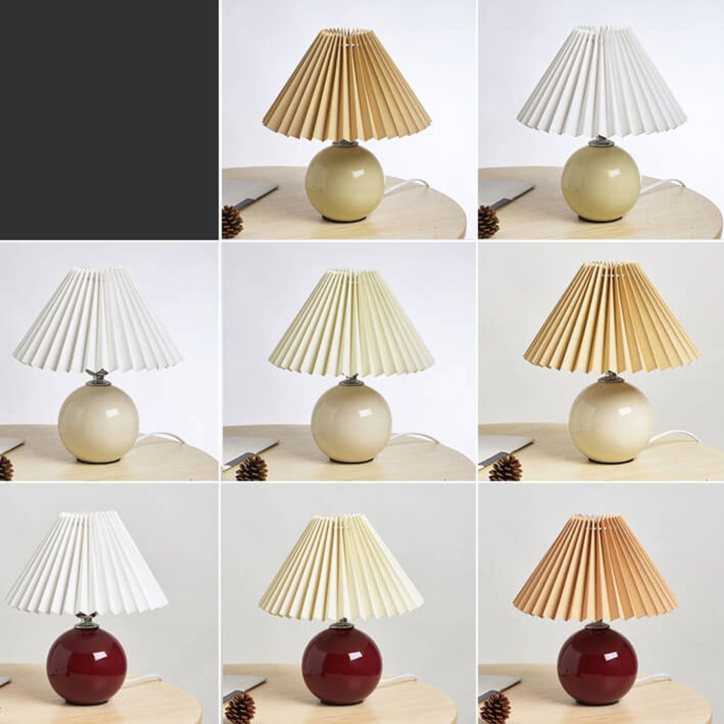 Nordic Ceramic Pleated Table Light | 1-Lampe