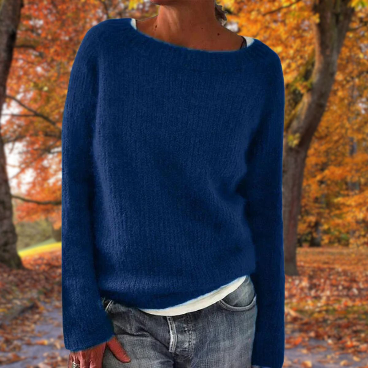 Luxe Damen Wollpullover – Weicher Merinowoll Herbstpullover