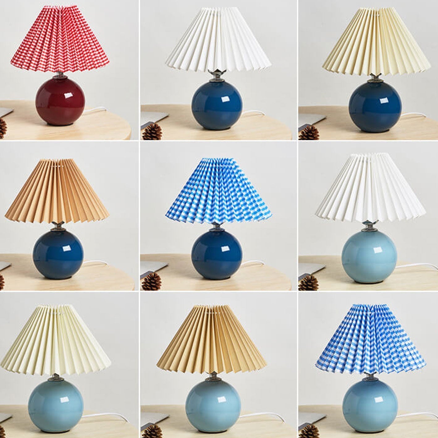 Nordic Ceramic Pleated Table Light | 1-Lampe