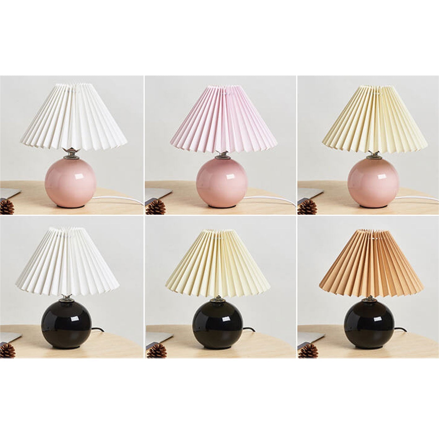 Nordic Ceramic Pleated Table Light | 1-Lampe