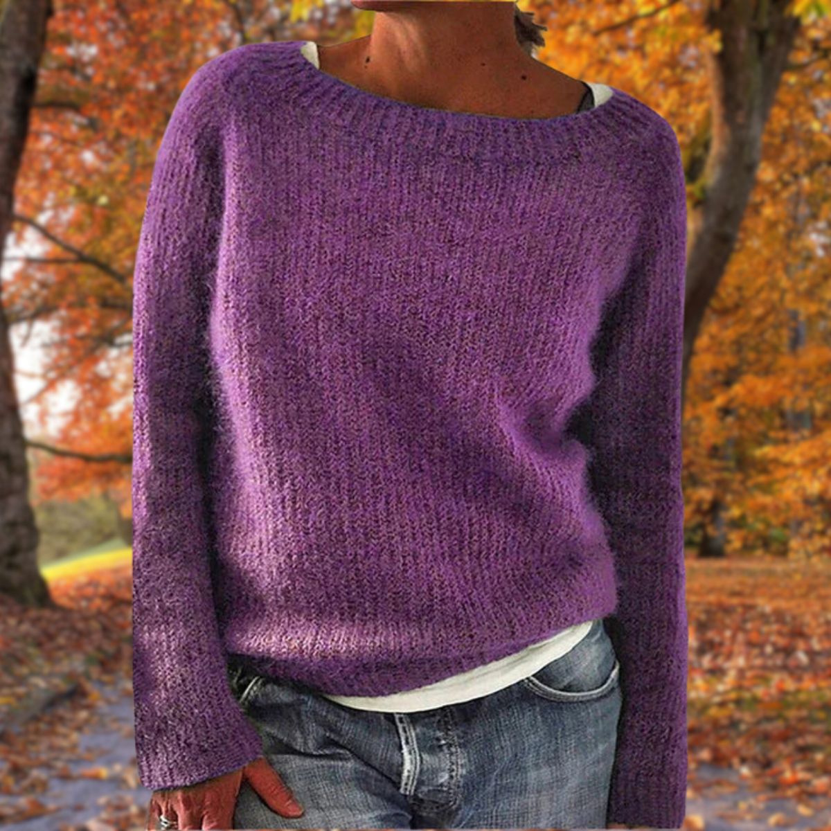 Luxe Damen Wollpullover – Weicher Merinowoll Herbstpullover