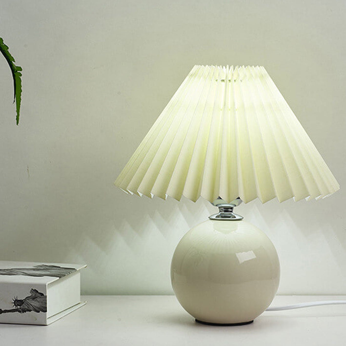 Nordic Ceramic Pleated Table Light | 1-Lampe