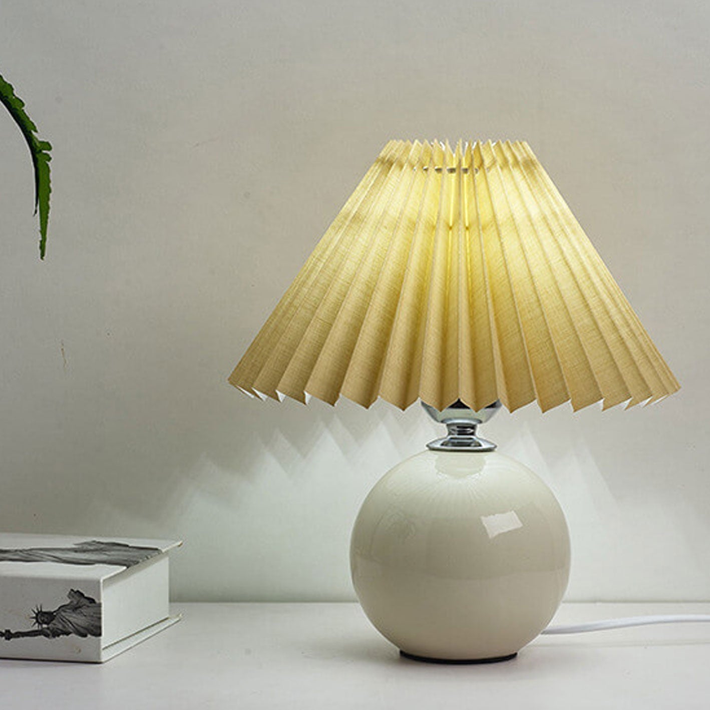 Nordic Ceramic Pleated Table Light | 1-Lampe