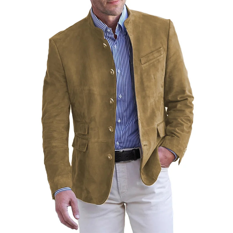 Herrenjacke | Knopfverschluss | Klassischer Kragen | Lässige Übergangsjacke