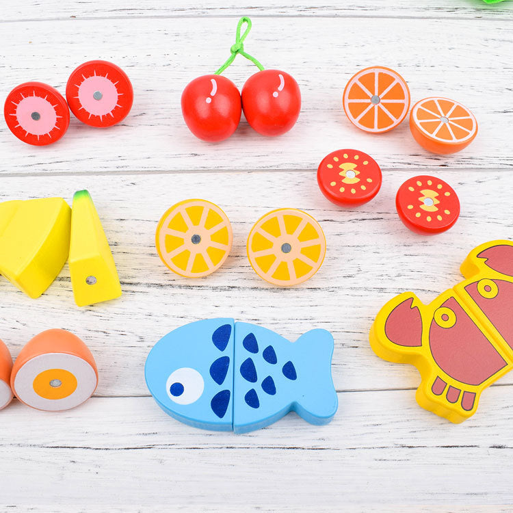 Montessori Holz Schneide-Spielset für Kinder