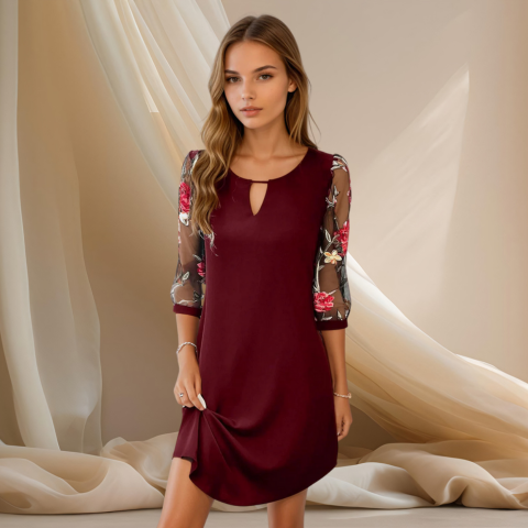 Zeitlos elegantes Damenkleid | Maxi