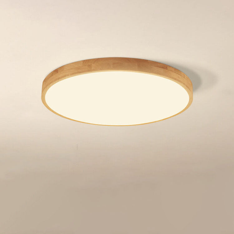 Nordic Massivholz Runde Ultra-dünne LED Deckenleuchte 1-Licht