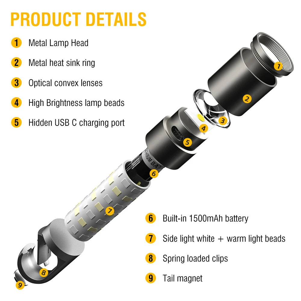 Boruit LED-Taschenlampe mit hoher Leistung