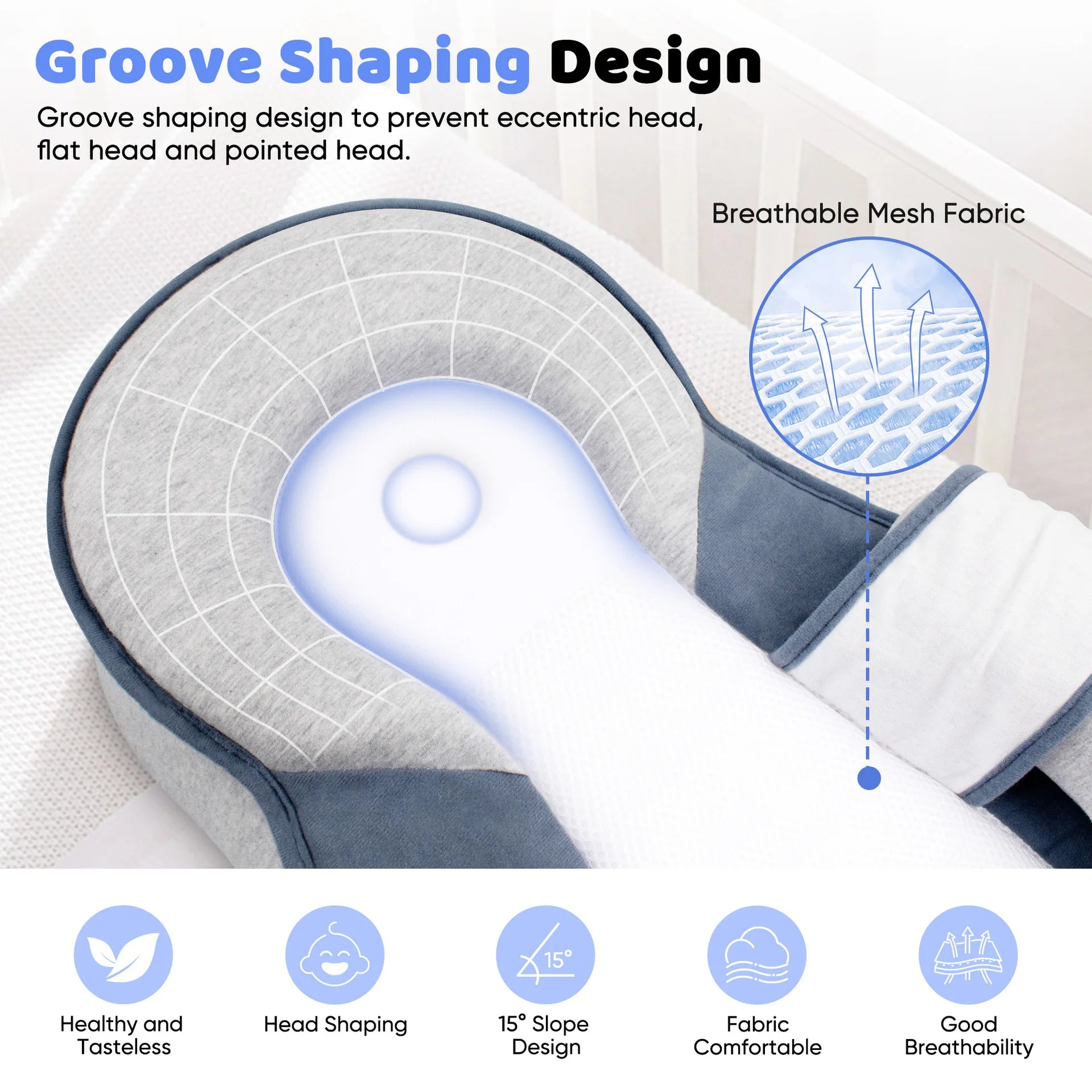 Anti-Reflux Erhöhter Baby-Lounger für Neugeborene und Säuglinge