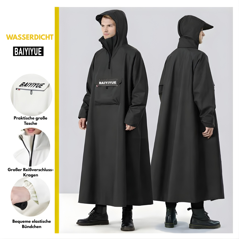 Wasserdichter Langer Regenmantel | 50% RABATT