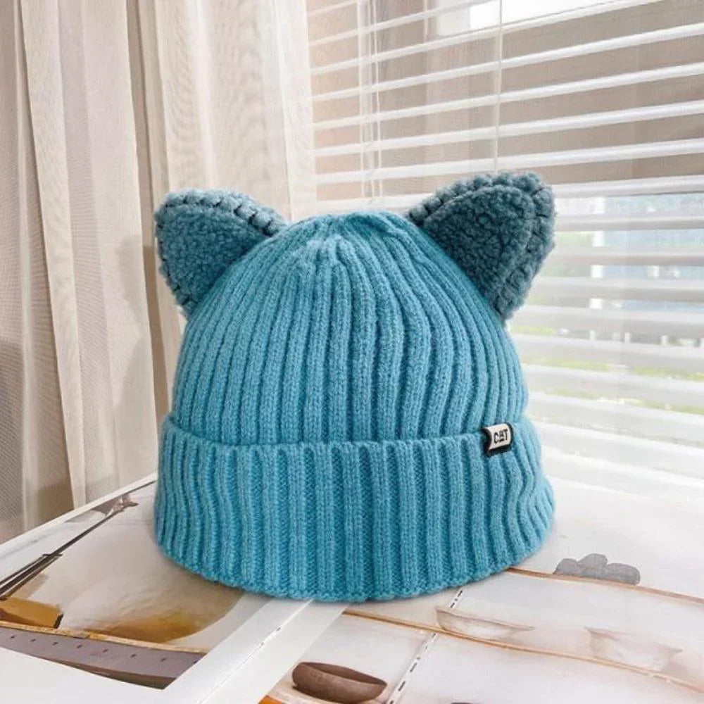 Katzenohr Wintermütze CosyCharm – Weiche Strickmütze für Damen mit verspieltem Design