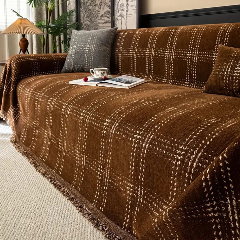 Bankbeschützer mit Rautenmuster – Schützender Bankbezug für das Sofa